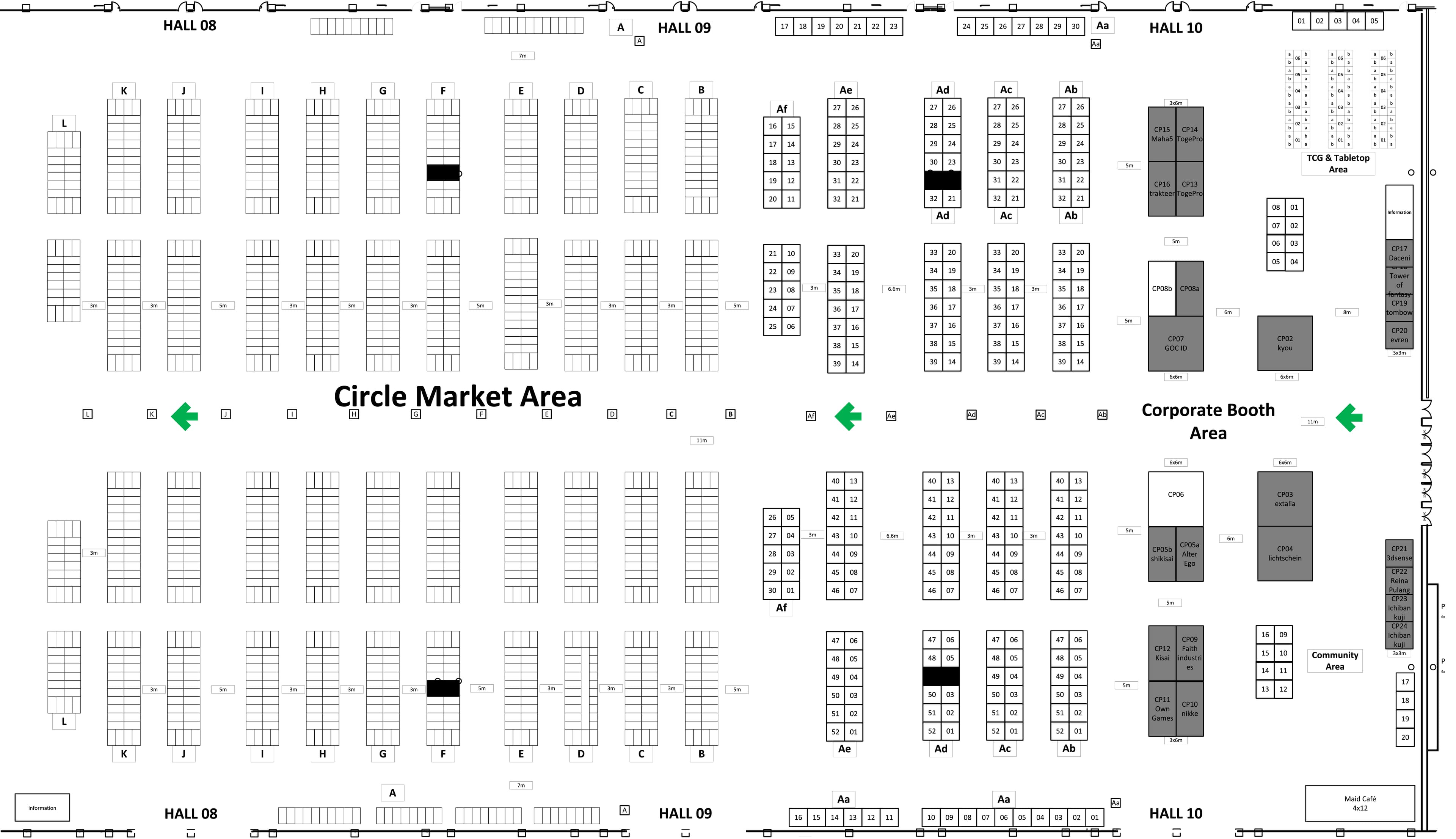 Comic Frontier 17 Interactive Map Floorplan - Stands highlight